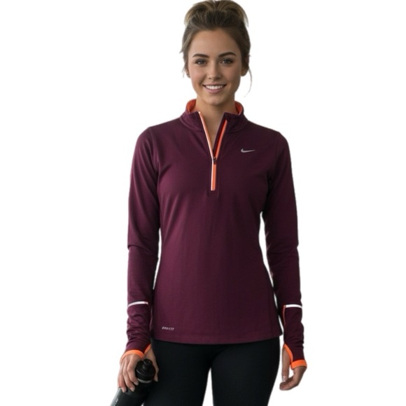Nike Tops - Nike Women's Maroon Dri-Fit Long Sleeve Shirt Size XS P2P 18"